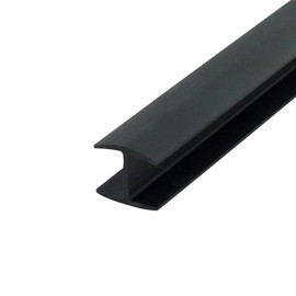 Outwater Plastic H Channel Fits Material 1/2 Inch Thick Black Styrene Divider Moulding 8 Foot Length Pro Pack (Pack of 5, 40 Feet Total)