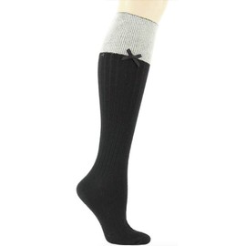 Foot Traffic Women's Pencil Knee High Socks, Yellow/Black (Shoe Size 4-10)
