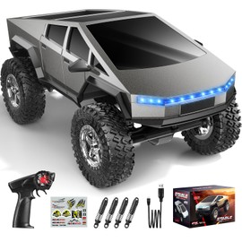 DARME 1/18 RC Cars for Adults & Boys,4WD Off-Road Two Speed RC Crawler for Sand Rock,4X4 Waterproof Electric Remote Control Car,2.4GHz Remote Control,All Terrain RC Truck,Colorful LED Lights