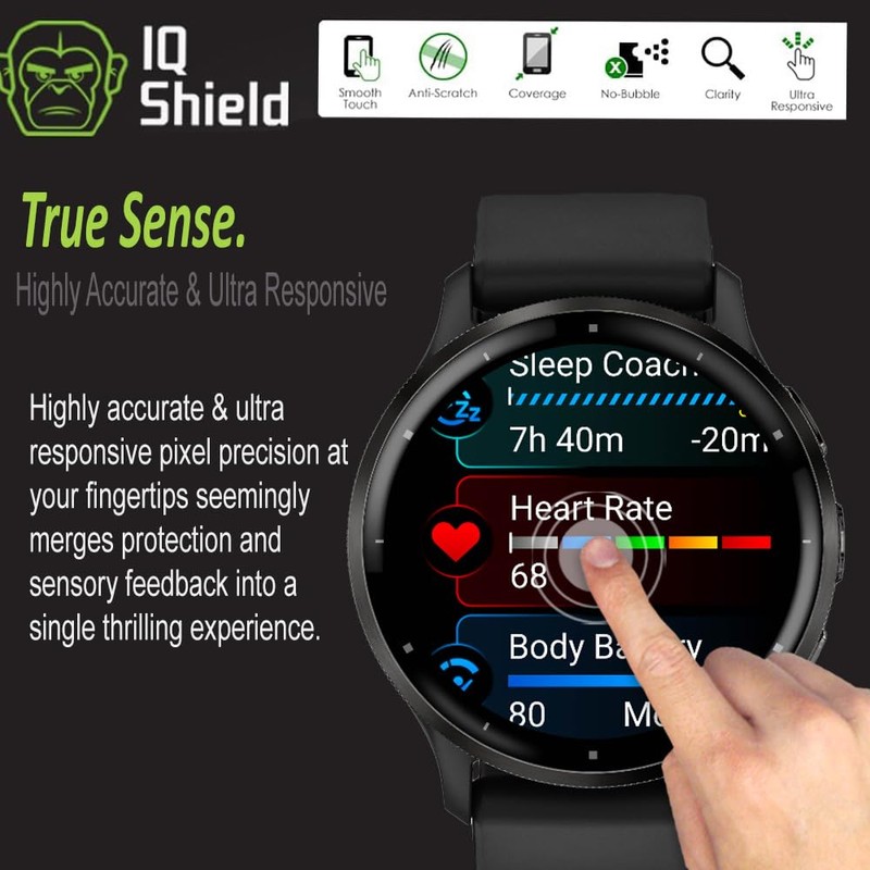 IQShield 6 Pack for Garmin Venu 3 Screen Protector: Clear