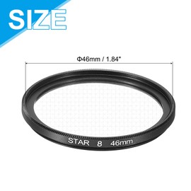 MECCANIXITY 46mm Star Lens Filter, Starburst Lens Filter 8 Points Star Camera Lens Filter for Night Scenery Glassworks