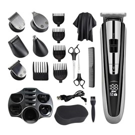 Razors 5 in 1 Hair Cutting Machine,Multifunctional Trimmer for Men,Trimmer for Nose and Ears,Rechargeable Hair Clipper.(Professional Set)