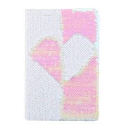 Magic A5 Reversible Sequin Notebook Sparkling Shiny Glittery Planner Journal Notebook Gift for Kids Adults (Light Pink)