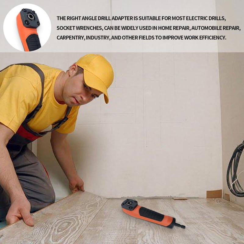90 Degree Drill Adapter, Right Angle Drill Attachment, ABS Handle