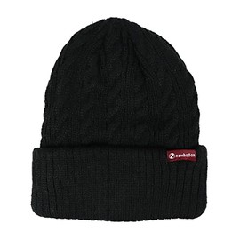 New Hattan Cable Knit Hat, Knit Cap, Men's, Women's, Plain, Hat, Beanie, Watch Cap, Mohair Knit Hat, Plain, Simple, Winter, Black