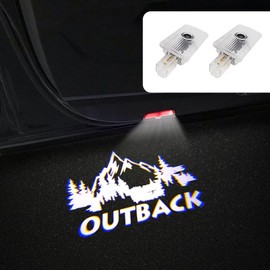 2 pcs Non-Fading LED Car Door Logo Lights Courtesy Projector Laser Welcome Light Ghost Shadow Outback Accessories Puddle lamp Compatible with Outback(Outback-HD)