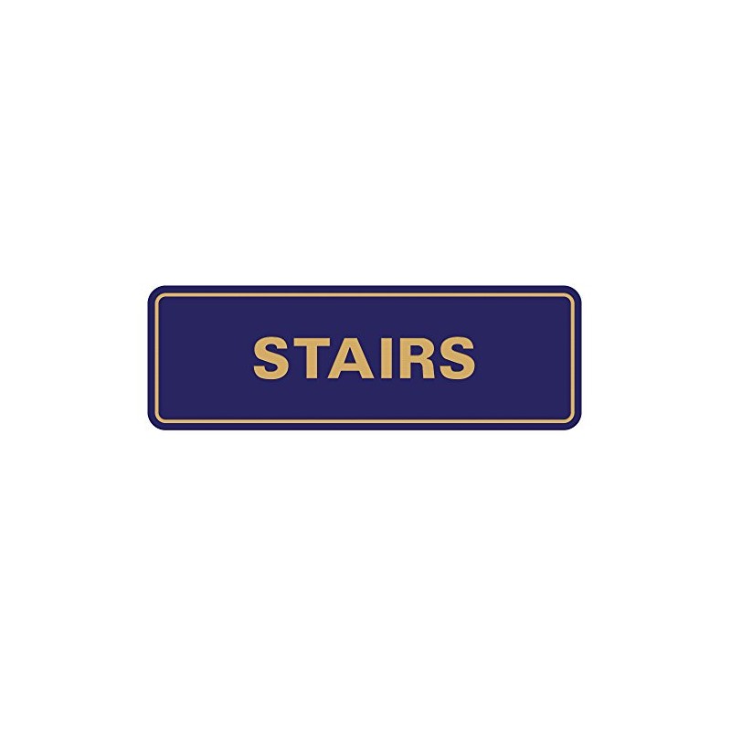 Standard Stairs Sign - Blue/Gold - Medium