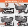 Rear Bike Basket with Handle - Quick Release Bicycle Rear