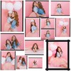 BELLE VOUS Black Magnetic Picture Frame Fridge Magnets (Pack of