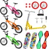 18 Pieces Mini Finger Toys Set Finger Skateboards Finger Bikes