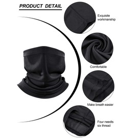 4 Pieces Neck Gaiter Bandana Face Mask Sun Cooling Protection Scarf Thin Breathable Neck Gaiter for Men Women Cycling