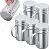 CUSINIUM 14oz Large Stainless Steel Salt Pepper Dredge Shakers -