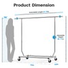 HOKEEPER Clothes Rack, Rolling Clothing Racks for Hanging Clothes, Portable