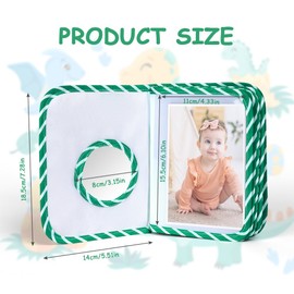 Aolso Baby Photo Album, Baby Memory Book Soft Cloth Book, Dinosaur Photo Album, Family First Year Memory Photo Book Album, My First Photo Book for Family Newborns Shower Party Favors