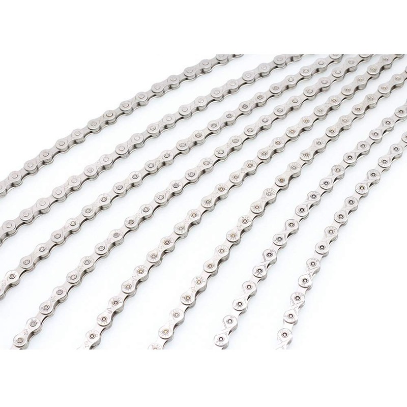 VOANZO Bicycle Chain, Electroplated Silver Rust-proof Mountain Road Bike Chain,