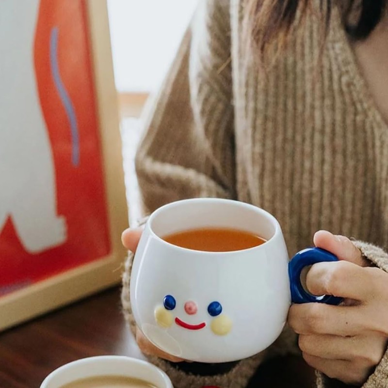 LQO Cartoon Milk Tea Ceramic Cup - Faith Design, Perfect