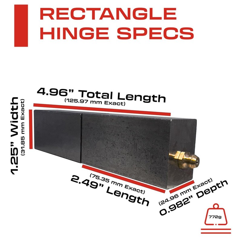 Sidco Supply 5” Inch Weldable Rectangle Hinges – Heavy Duty
