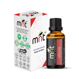 MNT Moroccan Argan Cold Pressed Carrier Oil - 100% Pure & Natural Oil For Hair, Skin and Body (15ML)