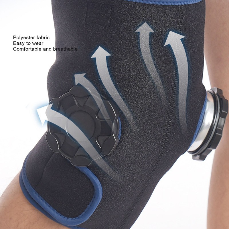 Hot Cold Compress Knee Wrap Reusable Water Refill Adjustable Compression