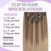 Sindra Clip in Hair Extensions Natural Hair Golden Brown Mixed