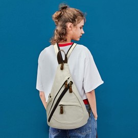 KL928 Shoulder Bag, Men's, Body Bag, Rucksack, Women's, Unisex, Lightweight, Waterproof, Durable, Stylish, Multi-Pocket, Functional, Casual, beige (6881)