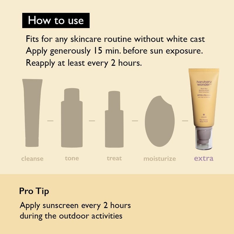 Haruharu Wonder Black Rice Moisture Airyfit Daily Sunscreen SPF50+ PA++++