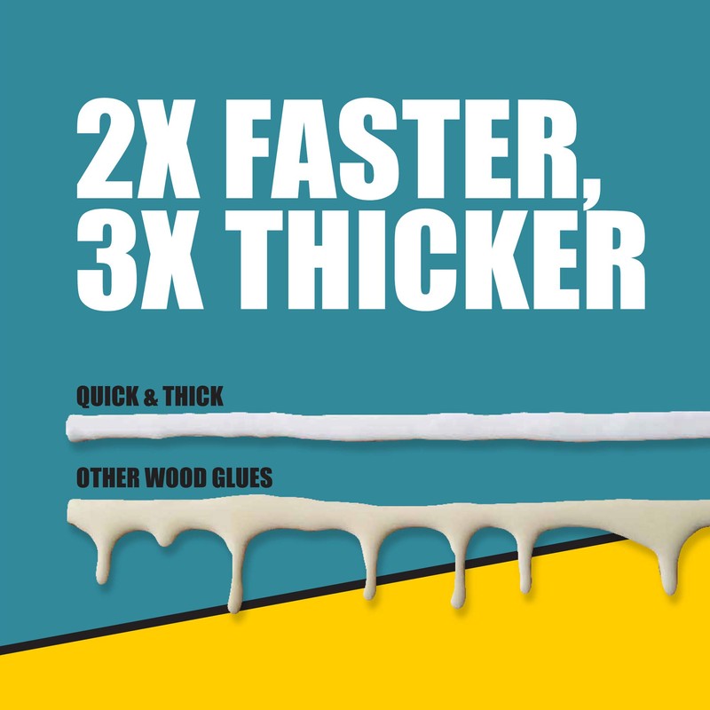 Titebond 2403 8OZ Quick & Thick Glue, 8 oz, Clear