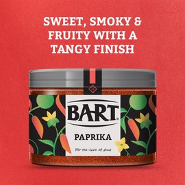 BART Paprika Powder Large Jar - Sweet & Fruity Flavour, Ideal for Chicken Seasoning - Spice Rack Essentials (1x250g Jar)