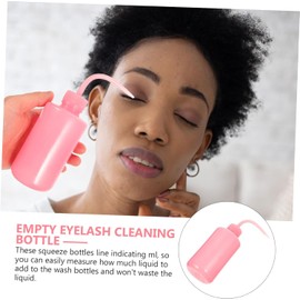 Beaupretty Botella de Limpieza de Pestañas Botella Vacía Práctica para Lavado y Cuidado de Pestañas 250ml Rosa Abs Resistente a Impactos Paquete de 8 Piezas