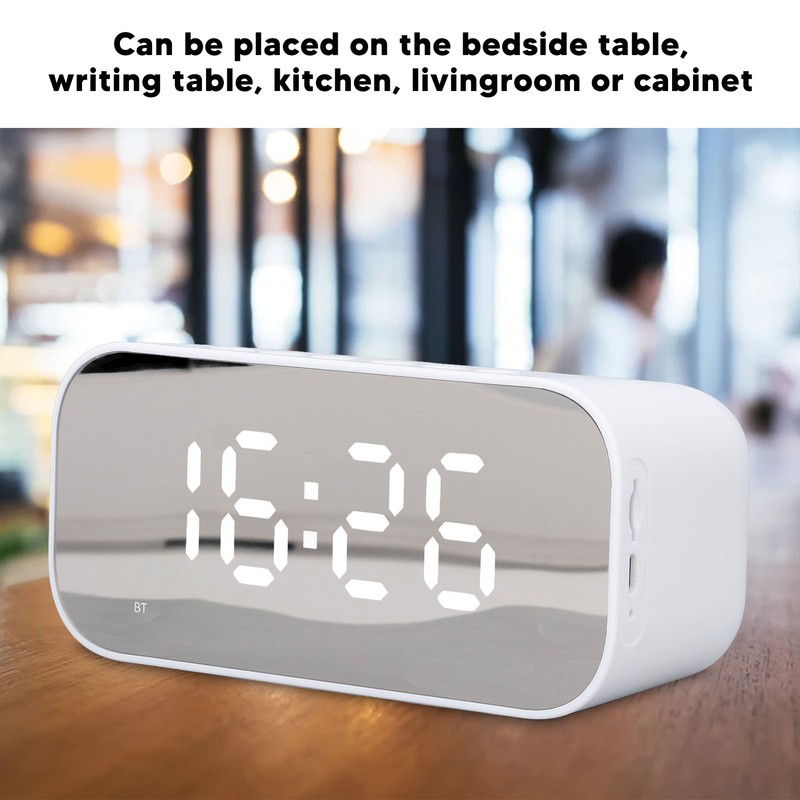 Alarm Clock Radio Portable Dimmer Control Dual Alarm FM Alarm