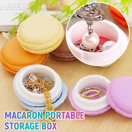 Pack of 18 Mini Macaron Storage Boxes, Colourful Macaron Storage Box, Mini Macaron Small Jewellery Boxes, Suitable for Storing Pills, Earrings, Rings, Beads