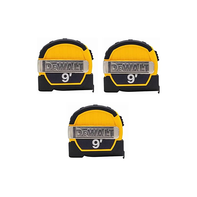 Dewalt DWHT33028M 9ft. Magnetic Pocket Tape Measure, Black and Yellow,