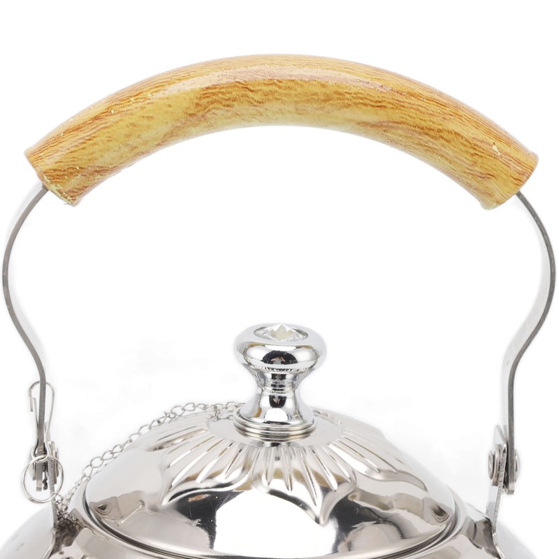 Tea Pot 1L Stainless Steel Thickened Strong Corrosion Resistant Silver