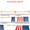 Anley 35" Wooden Banner Pole - Horizontal Flag Hanger for