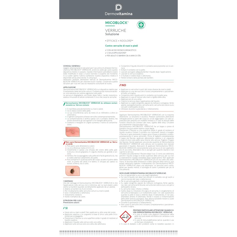 Dermovitamina - Micoblock Verruche Cryo 38ml - Per Mani e
