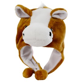 Luvian 2026 Limited Horse Headwear, Bear, Hat, Winter Headwear, Animal Hat, Horse Cap, Kigurumi, 2026 Zodiac, Year of the Horse, Animal Hat, Christmas, Horse, Cosplay, Kids, Adults, Cute, Warm, Cold