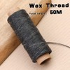 Ftyiwu Black Waxed Thread 32 Yards, Leather Sewing Waxed Thread