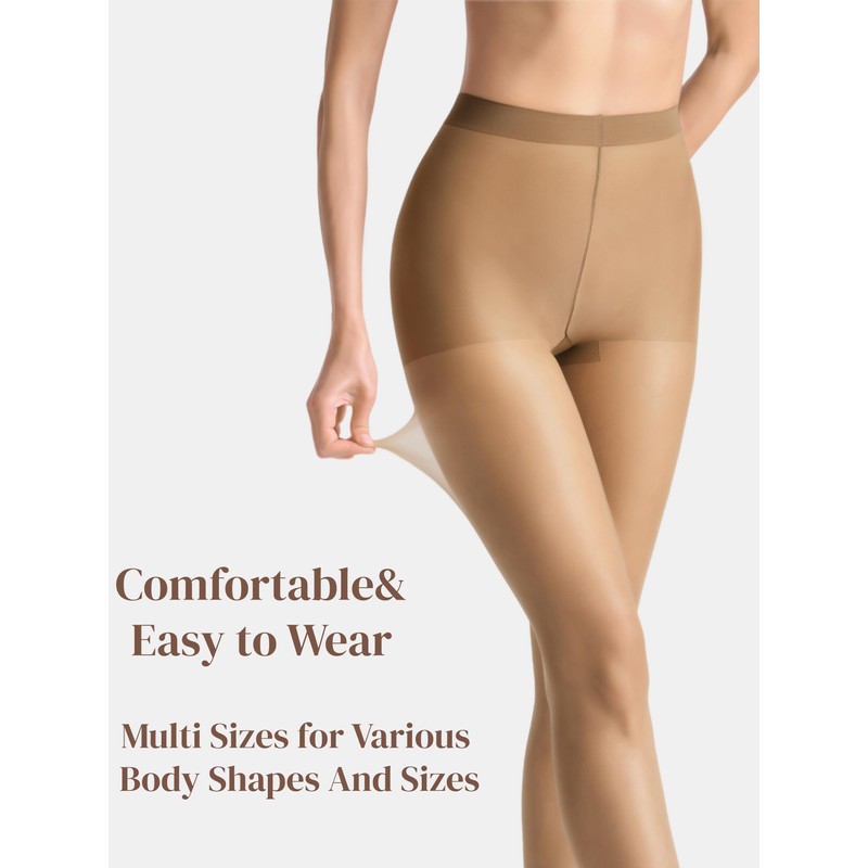 leg elegant 3 Pairs Sheer Tights Women's 20D Ultra Sheer