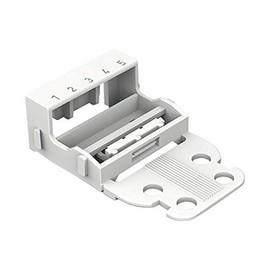 WAGO 221-505 Connector Accessory, Screw Mount, Mounting Carrier, Wago 221 Series 5 Conductor Terminal Blocks