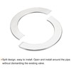 sourcing map Wall Split Flange, 201 Stainless Steel Round Escutcheon