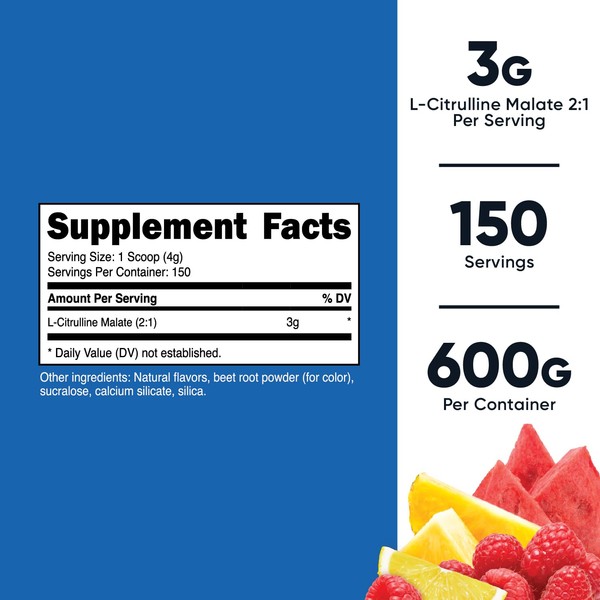 Nutricost Nutricost L-Citrulline Malate 2:1 (600g) Fruit Punch - Workout