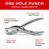 Janrax Single One Hole Punch - Metal Hand Held Puncher