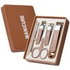 Salimsok portable toenail clippers set of 6, 1 set, brown / 살림쏙 휴대용 발톱 손톱깍이 6종 세트, 1세트, 브라운