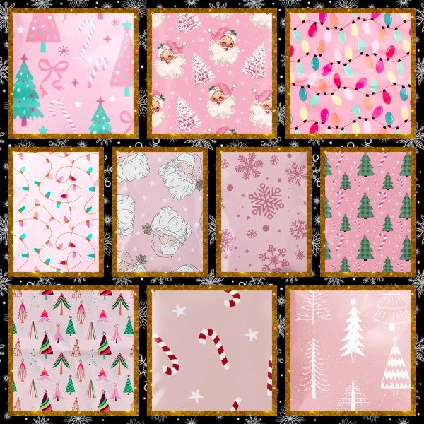 NXTLevelShip Poly Mailers Christmas Assortment Pink 14x19 Inches