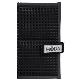 MODA Black Makeup Brush Flip Case – Travel-Friendly Folding Storage Organizer for Makeup Brushes & Tools, Durable & Easy to Clean