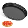 SEGNAYEN Quiche Pan, 30cm Tart Tin with Loose Base, Non-Stick