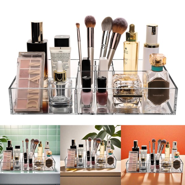 Large Makeup Organizer Countertop - Clear Make Up Organizers and