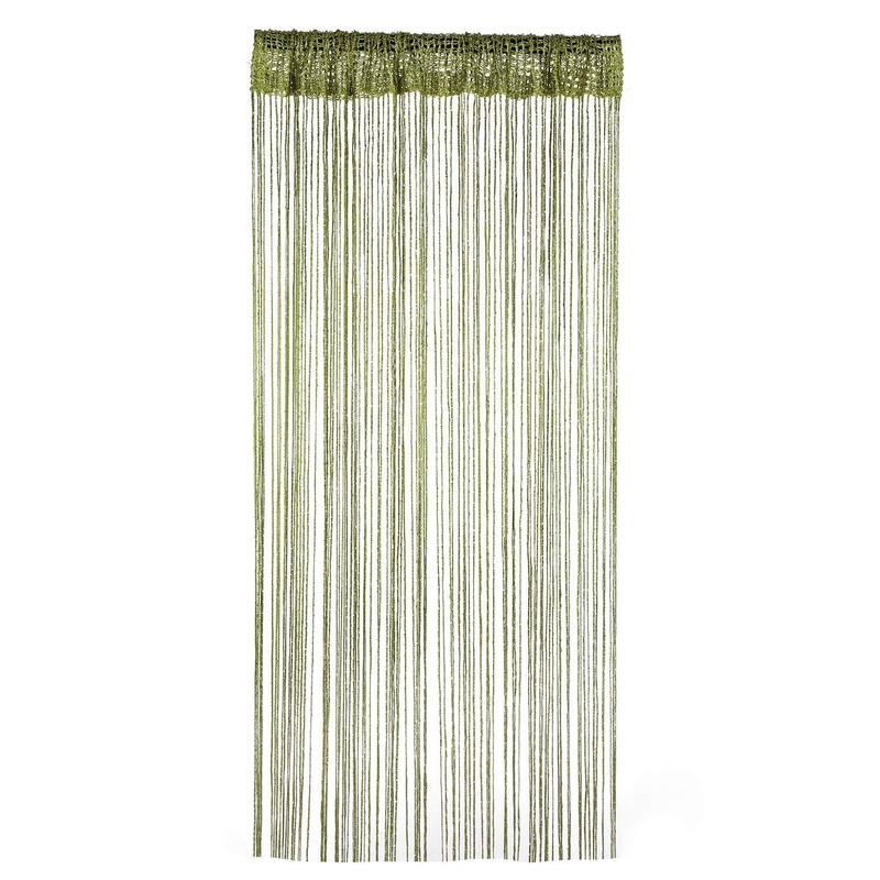 WedDecor Green String Curtains Glitter Fringe Panel Fly Screen Room