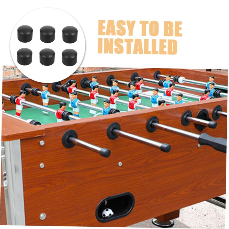 KICHOUSE 16pcs Soccer Table Tip Plugs for Foosball End Caps