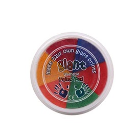 Craftplay Giant washable paint pads - Suitable for hands & feet - 15cm Diameter (Multi-colour)